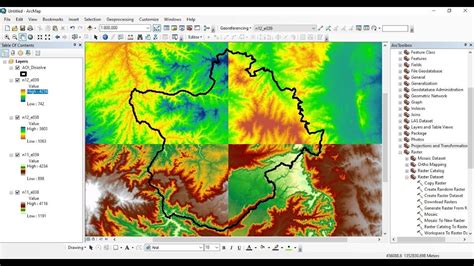 Very Easy And Short How To Combinemosaic Multiple Raster Data Into A Single Raster Youtube