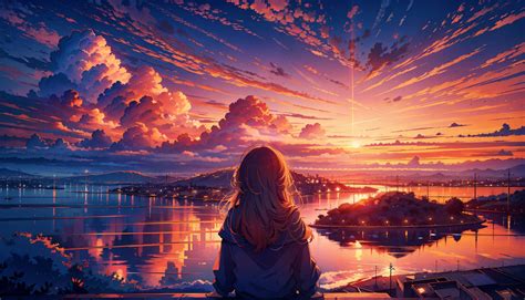 Anime Sunset (4k) Wallpaper by CYBERxYT on DeviantArt