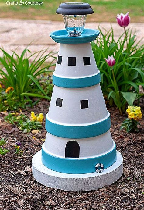 Lighthouse Made From Terra Cotta Pots 425