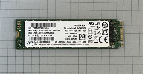 Sk Hynix Sc308 Hfs256g39tnd N210a 256 Gb M2 80mm Solid State Drive