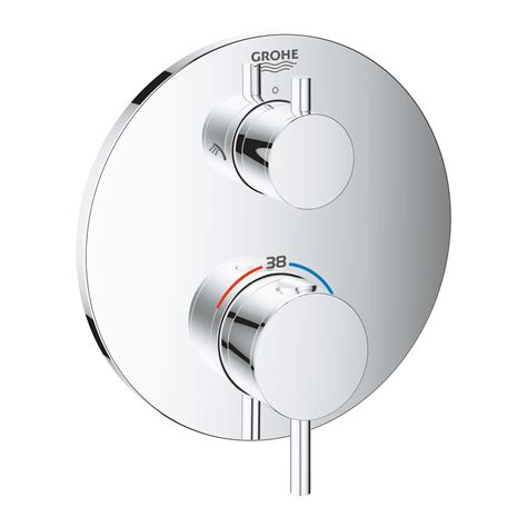 Atrio Thermostatic Shower Mixer For Outlets With Integrated Shut Off