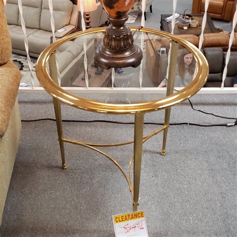 Thomasville Brass/Glass End Table | Barrow Fine Furniture