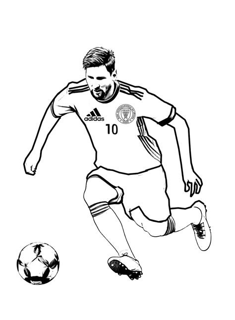 Lionel Messi Kleurplaten Coloringpagesonly