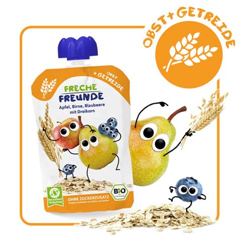 Bio Obst Getreide Quetschies F R Babys Kleinkinder Freche Freunde