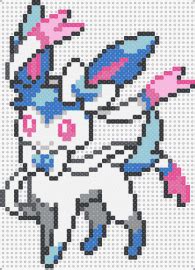 Sylveon 2 Fuse Bead Pattern Kandi Pad Kandi Patterns Fuse Bead