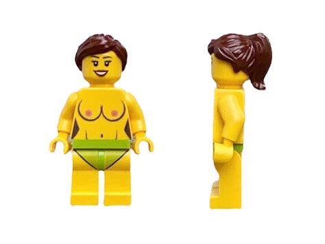 Naked Lgo Minifigures With Breasts Yellow Individual Design Funny