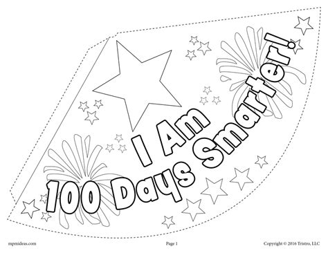 100 Day Hats Printable - Printable Word Searches