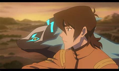 Keith In His Galaxy Garrison Uniform With Kosmo The Space Wolf From