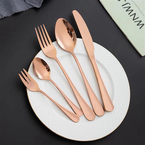 Cutlery Set Gold Of Pcs Stainless Steel Flatware Set