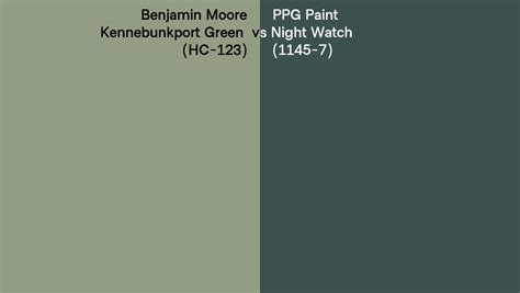 Benjamin Moore Kennebunkport Green Hc Vs Ppg Paint Night Watch