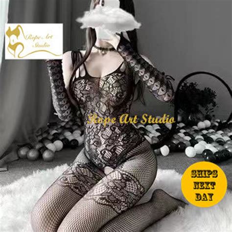 Fishnet Sexy Lingerie Open Crotch Transparent Lace Sexy Lingerie Sexy Netted Lingerie Open