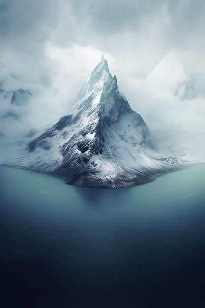 Premium AI Image | Ice mountain wallpaper