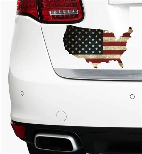 Usa Flagge Old Auto Aufkleber Sticker Deko Amerika Folie Decal Fahne Us