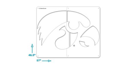 University of Iowa Tigerhawk Stencil Kit - XL IOWOOS-001 NEW BIGGER ...