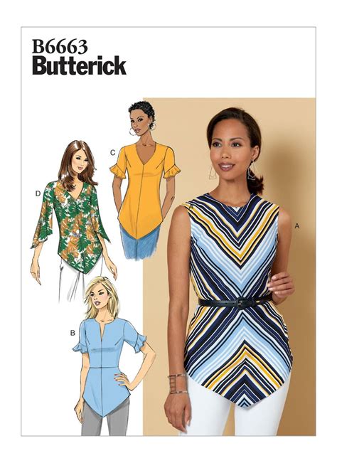 Misses Top Butterick Sewing Pattern B6663 Etsy