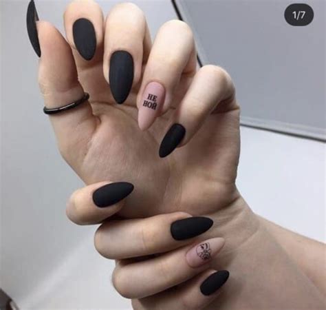 Edgy Goth Grunge Black Nails For A Dramatic Look