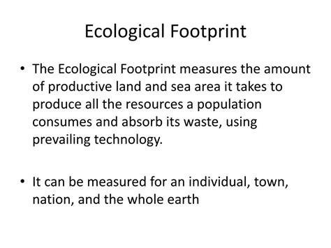 Ppt Ecological Footprint Powerpoint Presentation Free Download Id