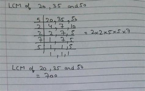 Lcm Of 20 35 And 50