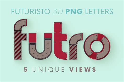 Futuristo 3d Lettering Graphic By Jumbodesign · Creative Fabrica