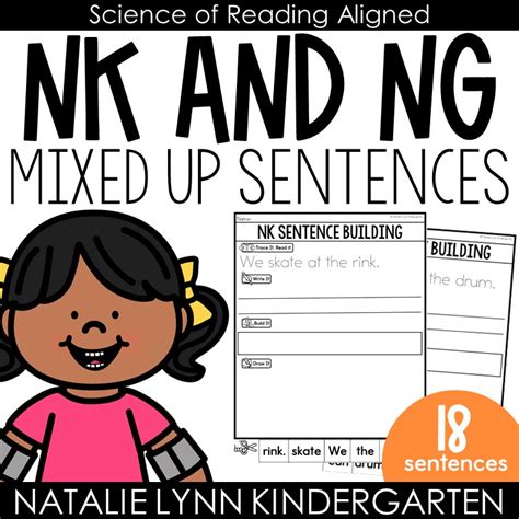 Glued Sounds Nk And Ng Decodable Sentences Cut And Glue Mixed Up Sentences