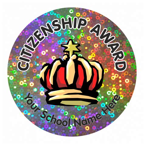 Citizenship Award Sparkly Stickers