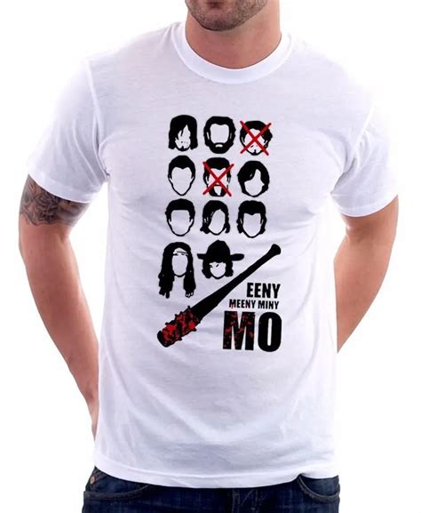 The Walking Dead Negan Eeny Meeny Miny Mo Funny White Cotton T Shirt Oz9323 In T Shirts From Men