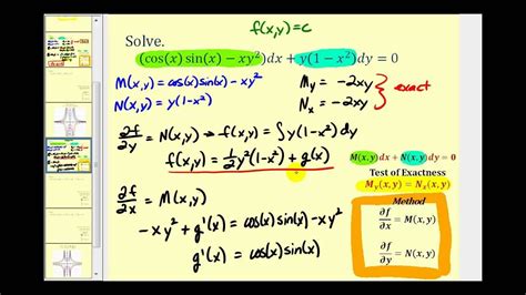 Ecuaciones Diferenciales Exactas De Primer Orden Parte 2 YouTube