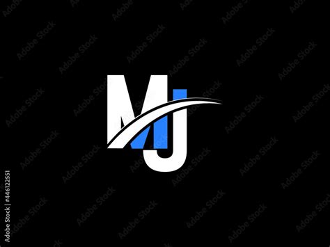 Letter Mj Logo Image Mj Letter Logo Design For Business Stock Vector