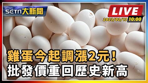 【setn大新聞 直播中live 】雞蛋今起調漲2元！批發價重回歷史新高｜三立新聞網 Youtube