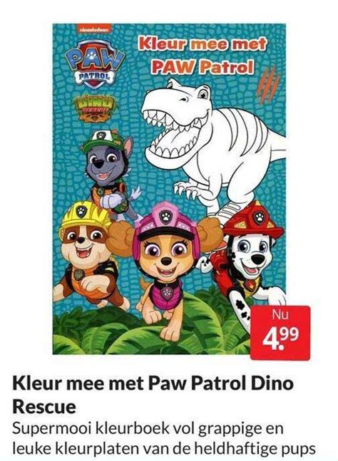 Kleur Mee Met Paw Patrol Dino Rescue Aanbieding Bij BoekenVoordeel