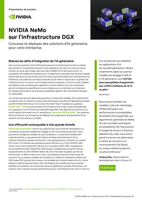 Nvidia Nemo Sur Linfrastructure Dgx French