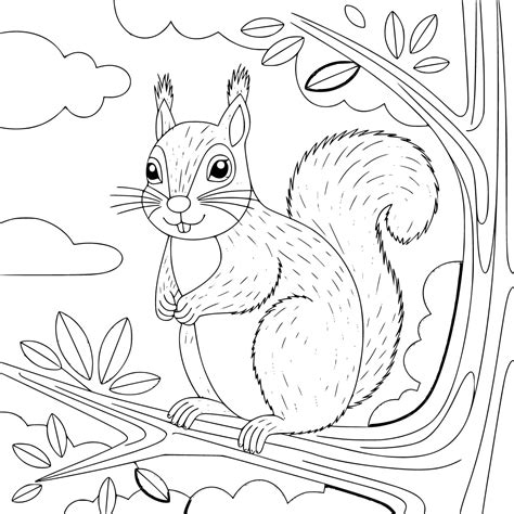 printable ecureuil noisette toddlers ausmalbilder tiere ausmalen