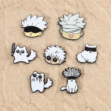 Japan Anime Jujutsu Kaisen Yuta Okkotsu Pin Gojo Satoru Cats Enamel