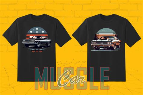 Trendy American Muscle Car T Shirt Design Bundle With 20 Png Designs