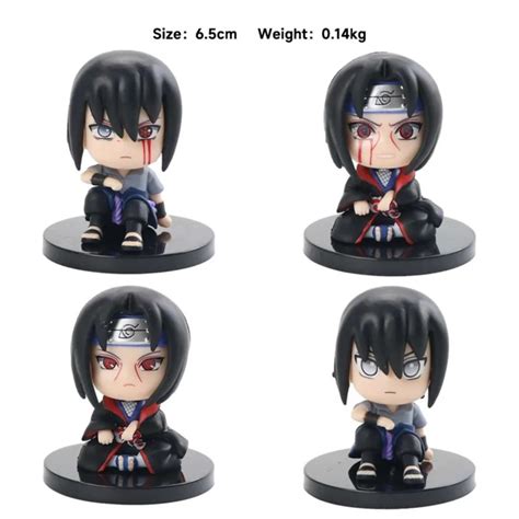 Toptan Anime L Set Uchiha Tachi Sasuke Oturan Mini Fig Rler Adet