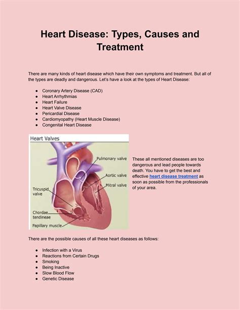 Heart Disease Types Causes And Treatment By Medicalhaleroad Issuu