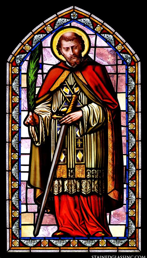 "Saint Valentine" Religious Stained Glass Window