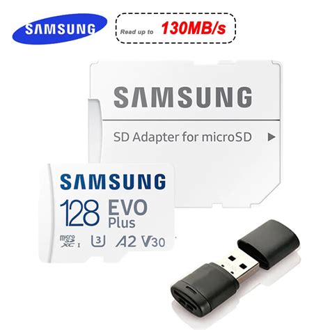 Samsung Carte Micro Sd Evo Plus Mémoire Flash Tf 4k 128 Go 64 Go