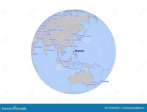 Map Showing Manila Philippines On The World Map Royalty Free Stock