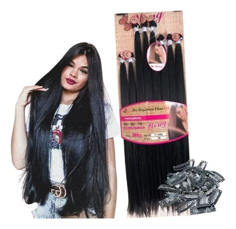 Cabelo Orgânico Weng Liso 70cm 270g 8 Telas 18 Tic Tac MercadoLivre