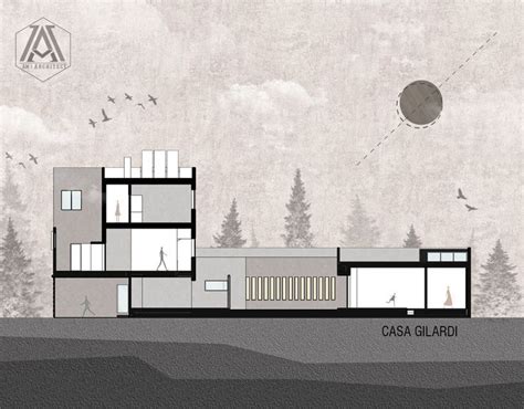 CASA GILARDI | Architecture Drawing Presentation