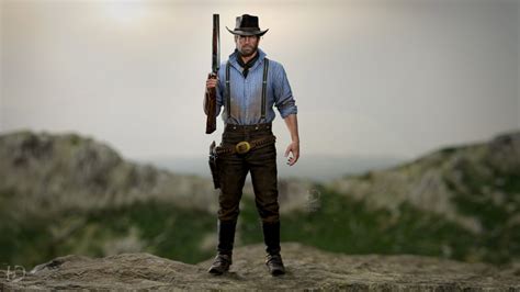 Artstation 3d Model Of Arthur Morgan Real Time Hossein Diba In