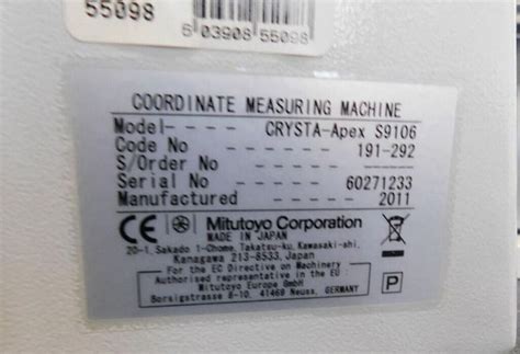 Mitutoyo Crysta Apex S Dcc Scanning Cmm Year Cncbul Co Uk