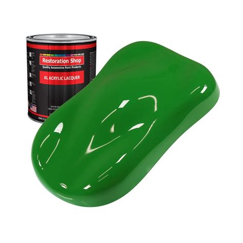 Restoration Shop Vibrant Lime Green Acrylic Lacquer Auto Paint Quart Paint Color Only