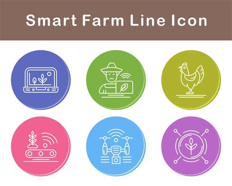 Smart Farm Vector Icon Set 21431846 Vector Art At Vecteezy