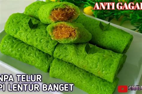 Anti Gagal Resep Dadar Gulung Isi Unti Kelapa Tanpa Telur Lembut