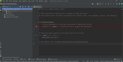 Mastering Pycharm Tutorial Datacamp