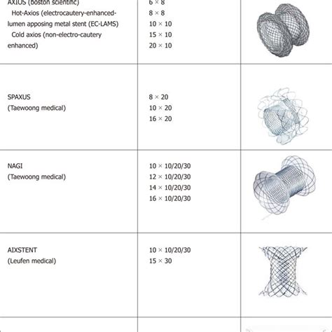 Currently Lumen Apposing Metal Stent And Fully Covered Self Expanding