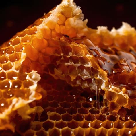 Premium Photo Texture Of A Section Of Wax Honeycomb From A Bee Hive