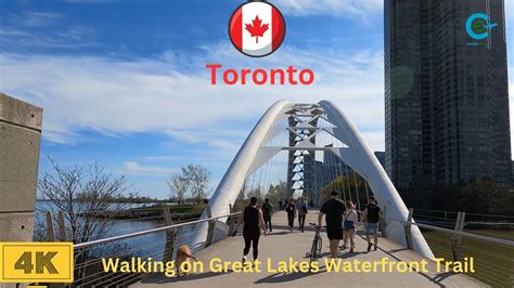 Waterfront Trail Walking Tour Toronto 4K || Virtual Tour Great Lakes ...